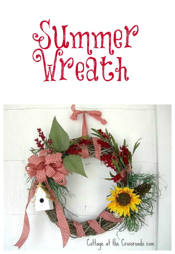 Summer wreath | cottage at the crossroads