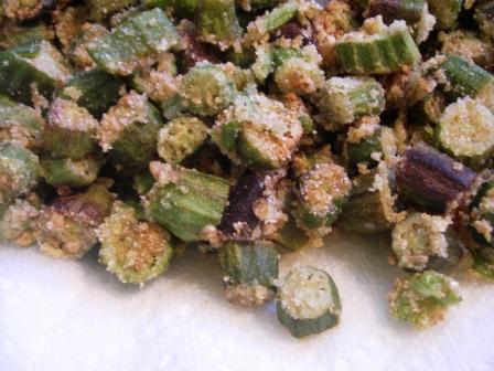 Okra and tomatoes 082