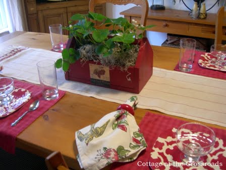 Strawberry Tablescape - A Wonderful Thought