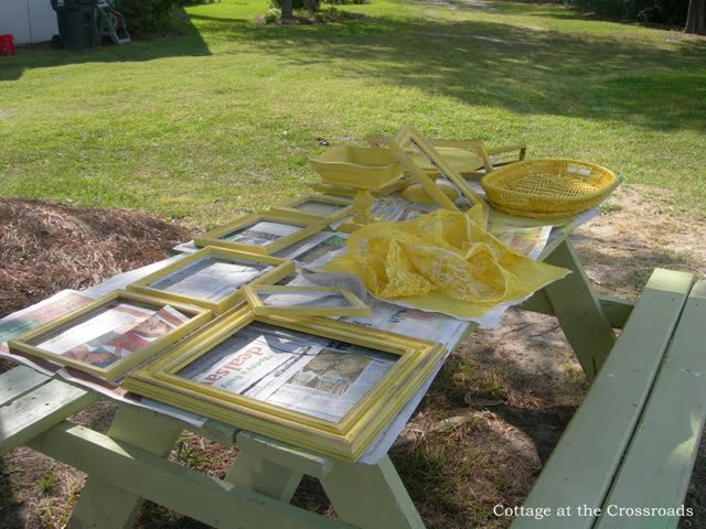 Yellow frames and the garden 044
