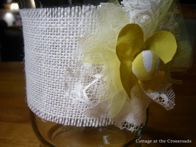 Burlap and lace flowers 061