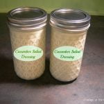 Cucumber salad dressing with label