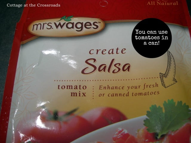 Salsa with label