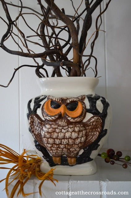 Ceramic owl vase