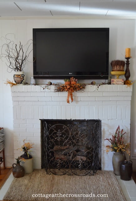 Decorated mantel