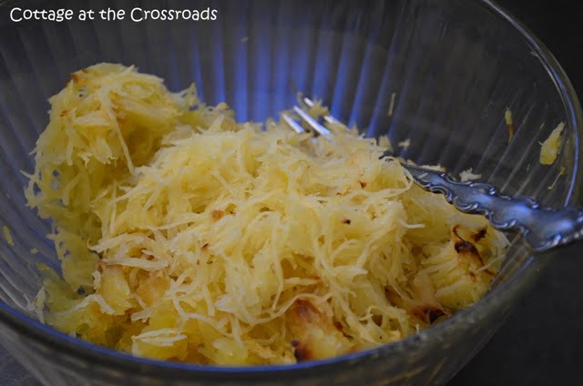 Cooked spaghetti squash