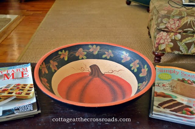 Pumpkin decorated bowl