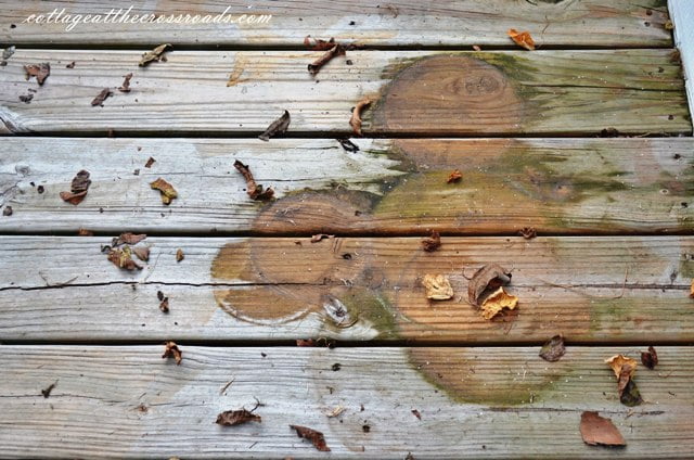 Dirty unstained deck