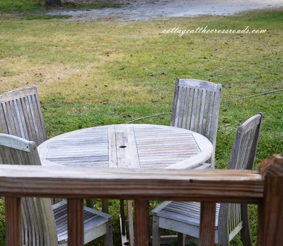 Teak table and chairs