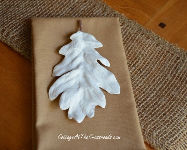 White plastered leaf