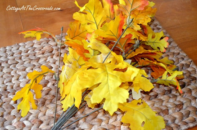 Silk maple leaves
