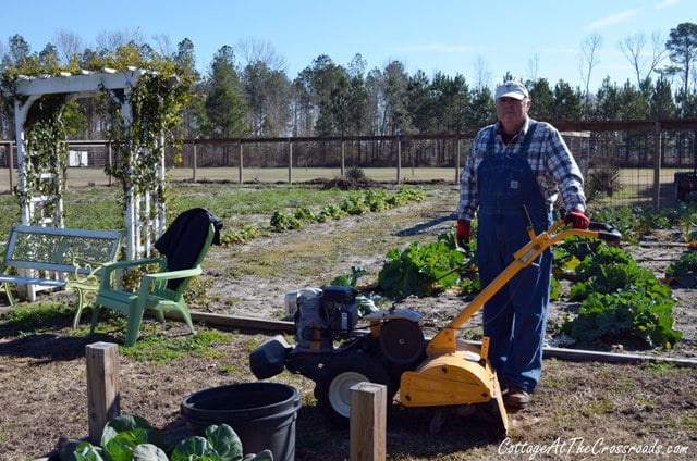 Leo and his tiller