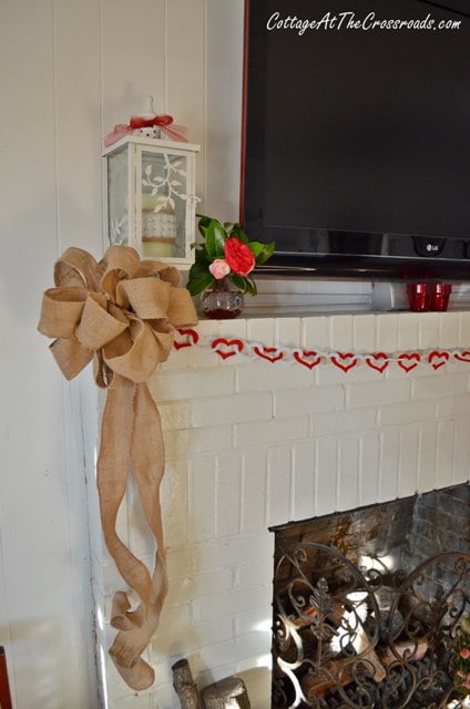 Valentine's day mantel