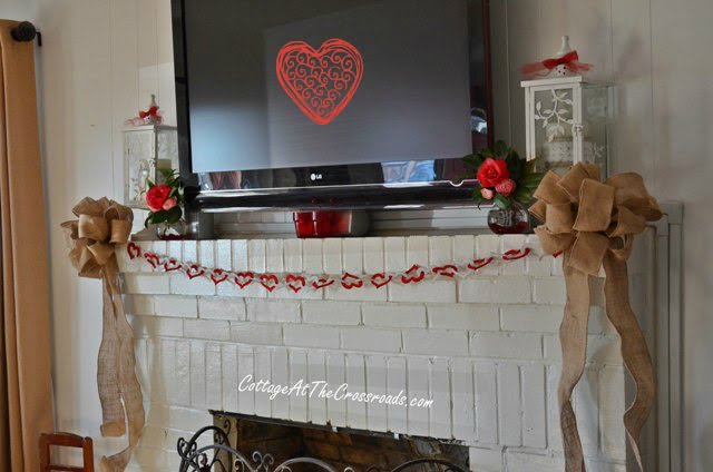 Valentine's day mantel