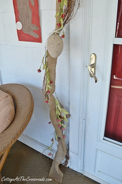 Painted bunnies and egg garland