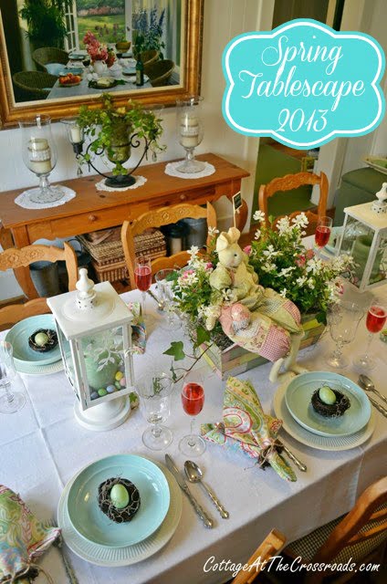 Spring tablescape