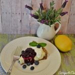 Lemon cheesecake with blueberry topping 126