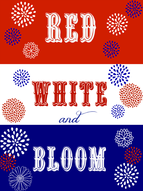 Red white bloom free printable