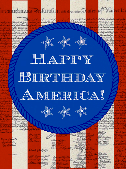 Happy birthday america free printable