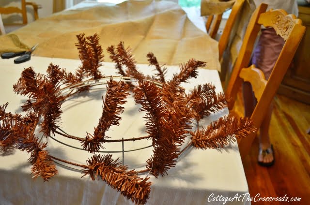 Fourth of july burlap wreath