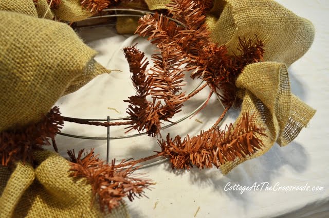 Fourth of july burlap wreath