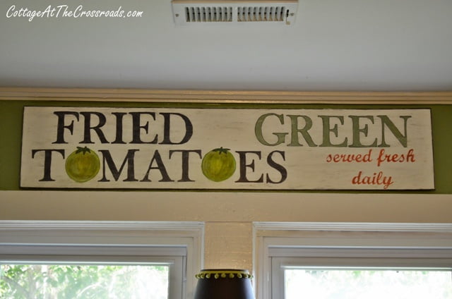 Fried green tomatoes sign