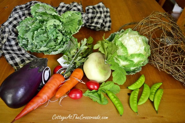 Veggie chalkboard display