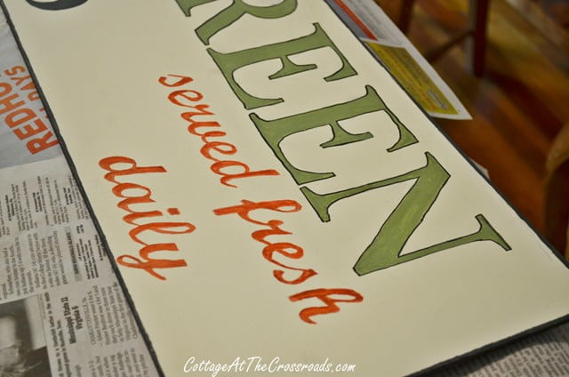 Fried green tomatoes wooden sign