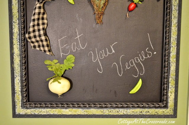 Veggie chalkboard display