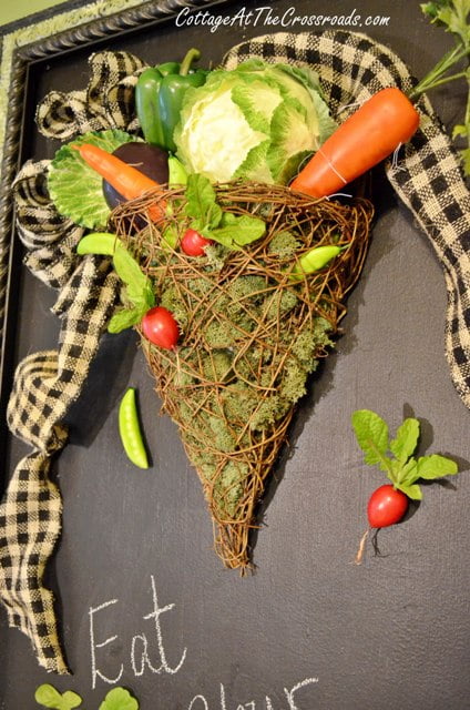 Veggie chalkboard display