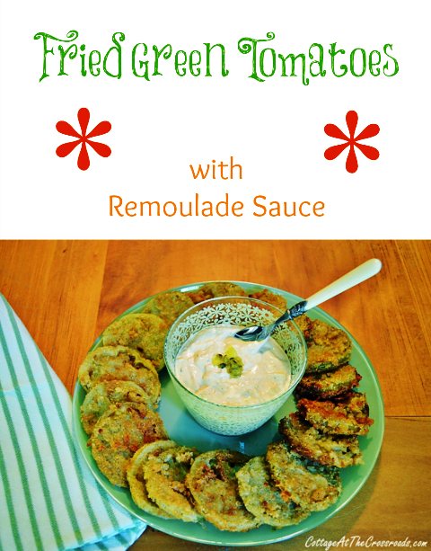 Tomates verdes fritos con salsa Remoulade