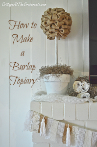 Burlap topiary