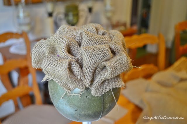 Burlap topiary