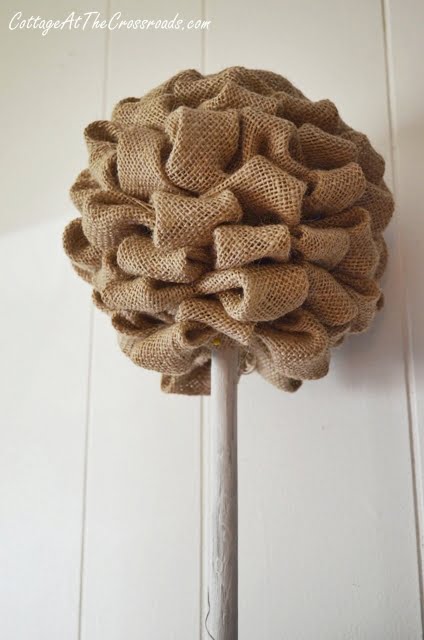 Burlap topiary