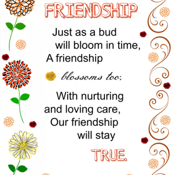 Printable about friendship