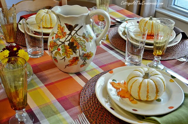 Fall tablescape-autumn welcome