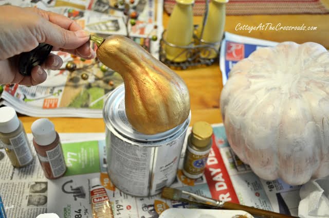 Painting cheap plastic pumpkins