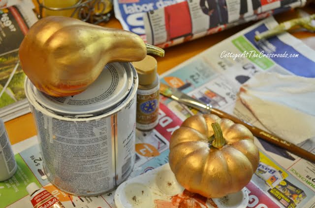 Painting cheap plastic pumpkins