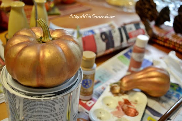 Painting cheap plastic pumpkins