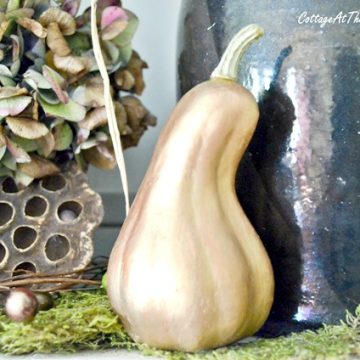 Painted plastic gourds and pumpkins