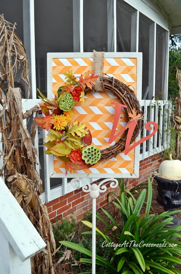 Scarecrows on our fall porch