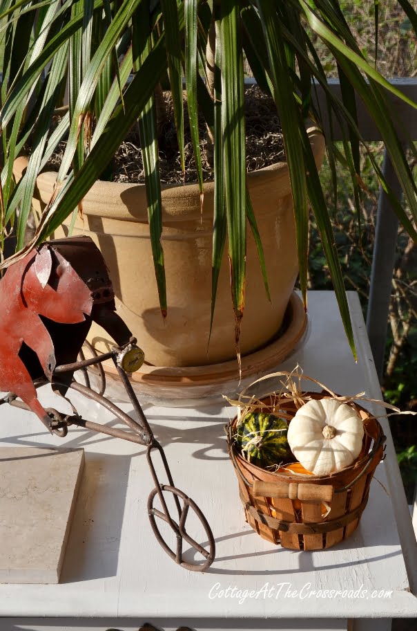 Scarecrows on our fall porch