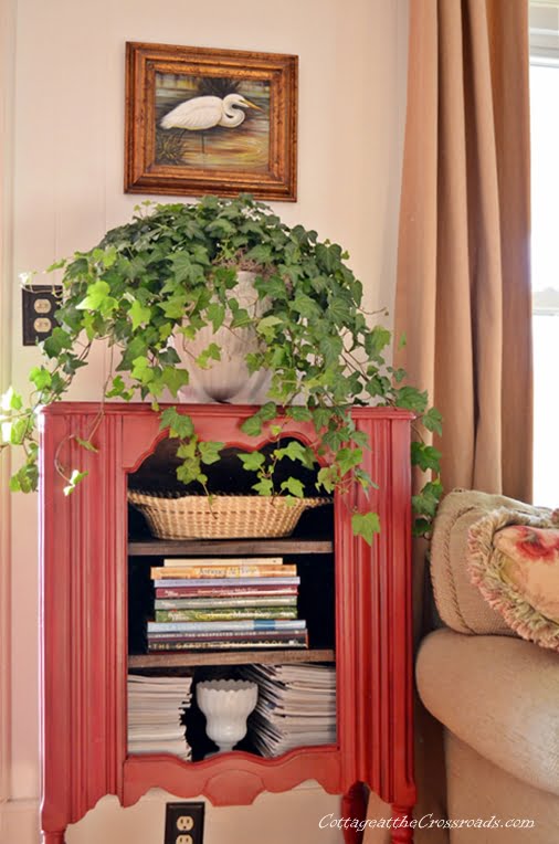 Red music cabinet