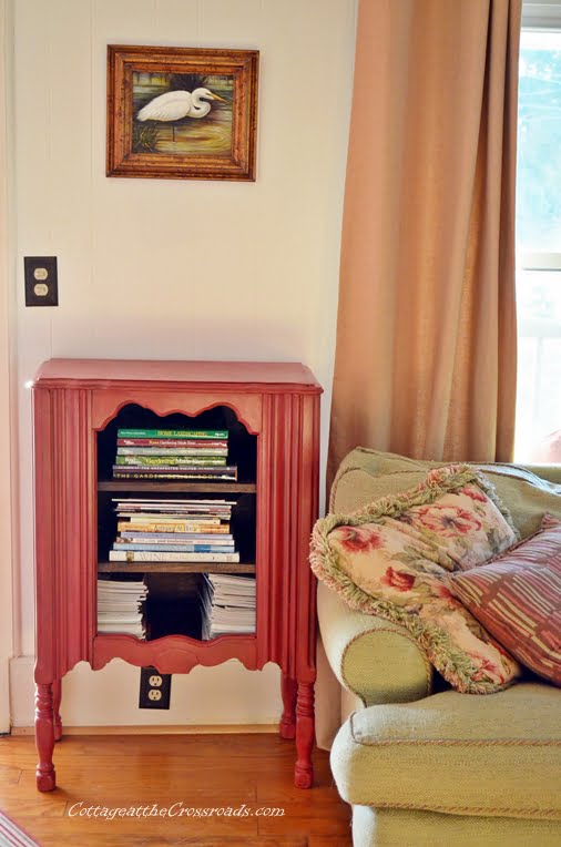 Red painted cabinet