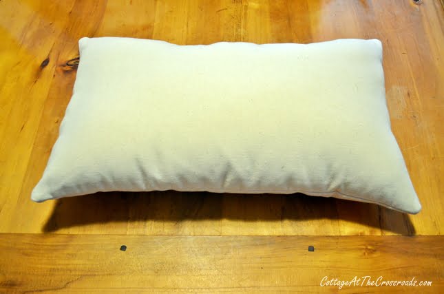 Red ticking peppermint twist pillow