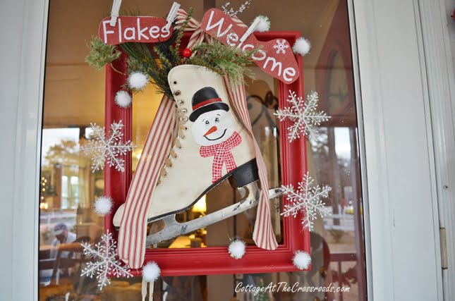 Christmas on the front porch-cottage at the crossroads