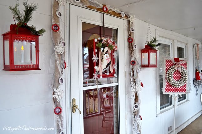 Christmas on the front porch-cottage at the crossroads