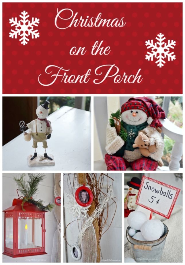 Christmas on the front porch-cottage at the crossroads
