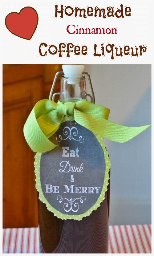 Homemade cinnamon coffee liqueur | cottage at the crossroads