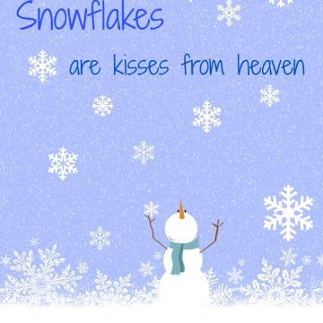 Snowflakes are kisses